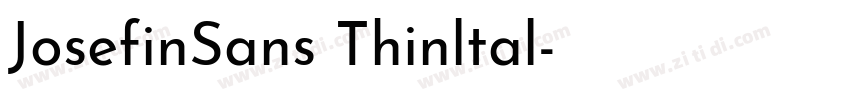 JosefinSans Thinltal字体转换